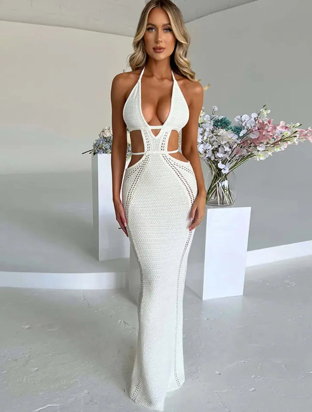 Vestido Longo Croche Natyl - Loja Luniva
