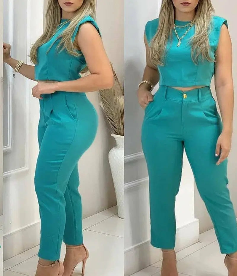 Conjunto Calça e Blusa Social - Roberta - Loja Luniva