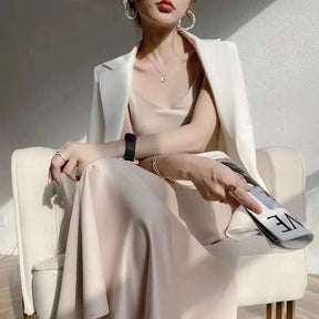 Vestido de Cetim Casual - Loja Luniva