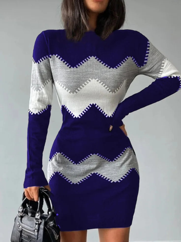 Vestido de Malha com Manga Comprida Bernadette - Loja Luniva