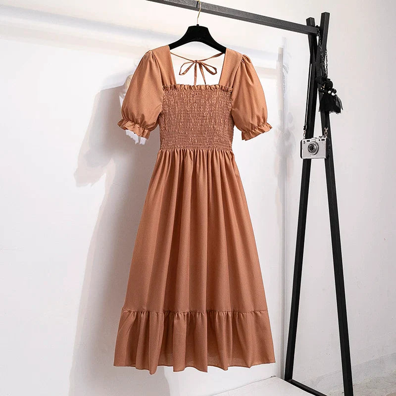 Vestido de Chiffon Manga Curta Venetia - Loja Luniva