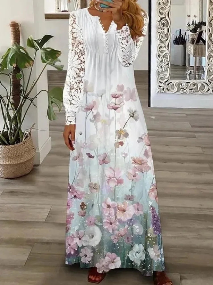 Vestido de Manga Comprida Elenice - Loja Luniva