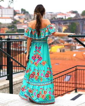 Vestido Longo Sem Ombros - Loja Luniva
