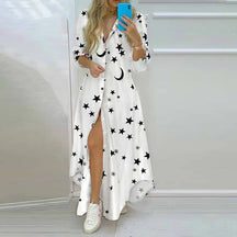 Vestido de Manga Longa Estampado Rosabelle - Loja Luniva