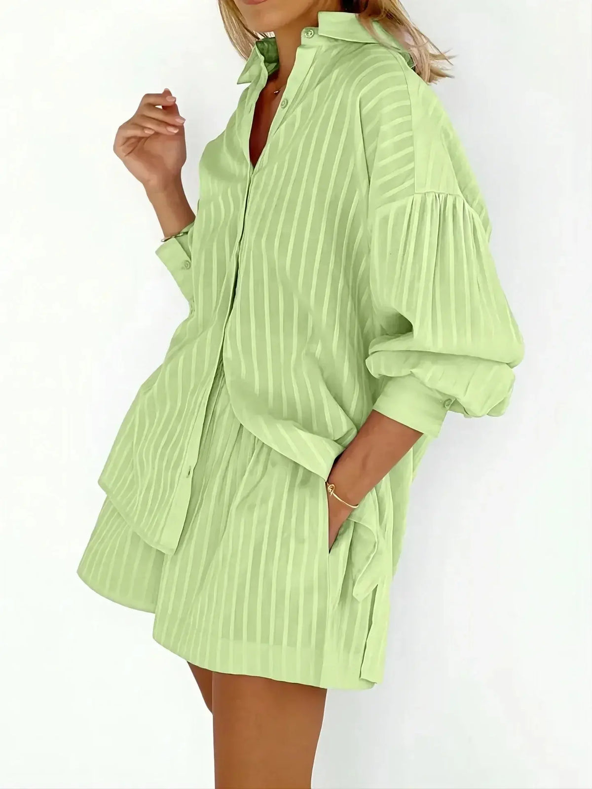 Conjunto Feminino Listrado Nicolette - Loja Luniva