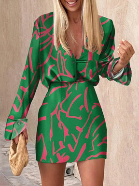 Conjunto Feminino de Manga Longa Estampado - Loja Luniva