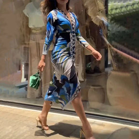 Vestido Longo Estampado Adelina - Loja Luniva