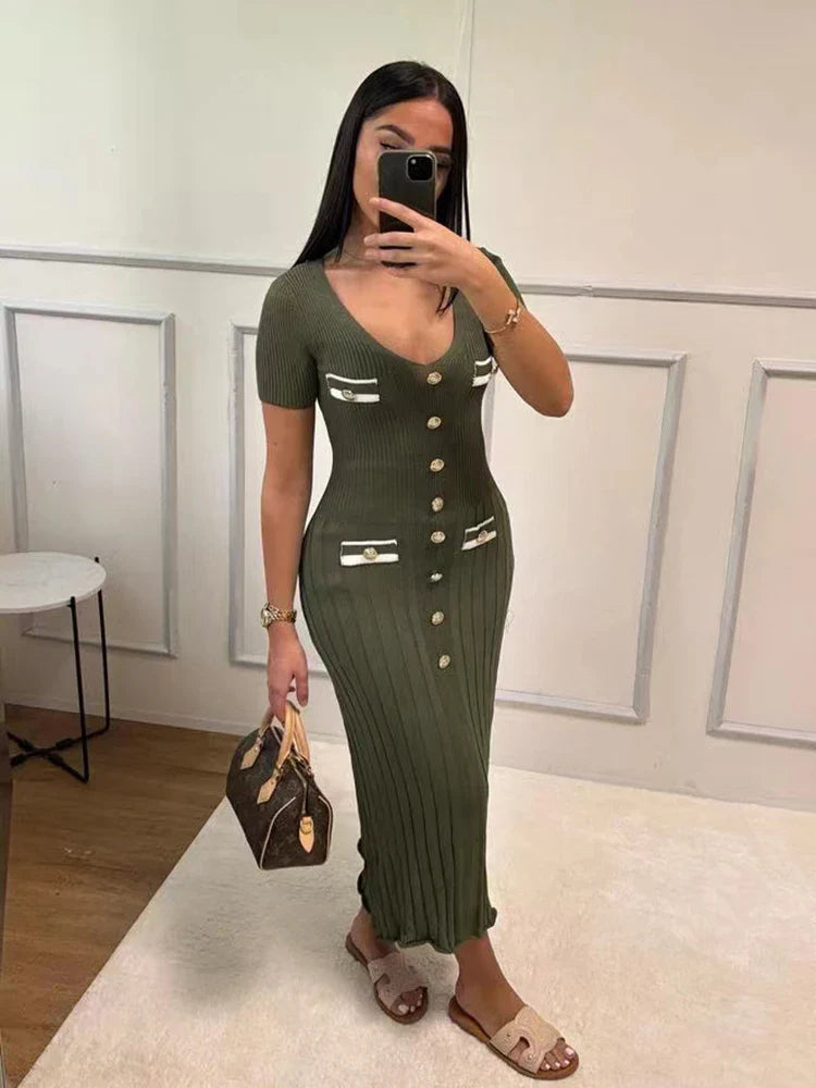 Vestido Longo de Malha Romilda - Loja Luniva