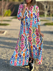 Vestido Longo Estampado Josilenne - Loja Luniva