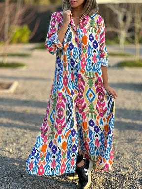 Vestido Longo Estampado Josilenne - Loja Luniva