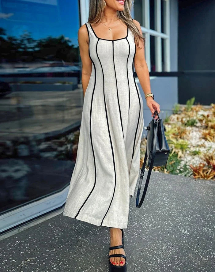 Vestido Listrado Kalissa - Loja Luniva