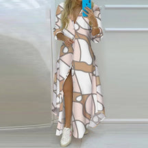 Vestido de Manga Longa Estampado Rosabelle - Loja Luniva