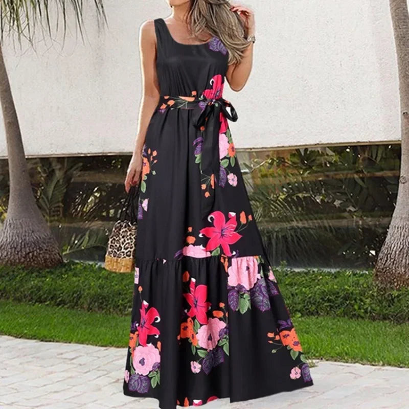 Vestido Longo Estampado Esmeralda - Loja Luniva