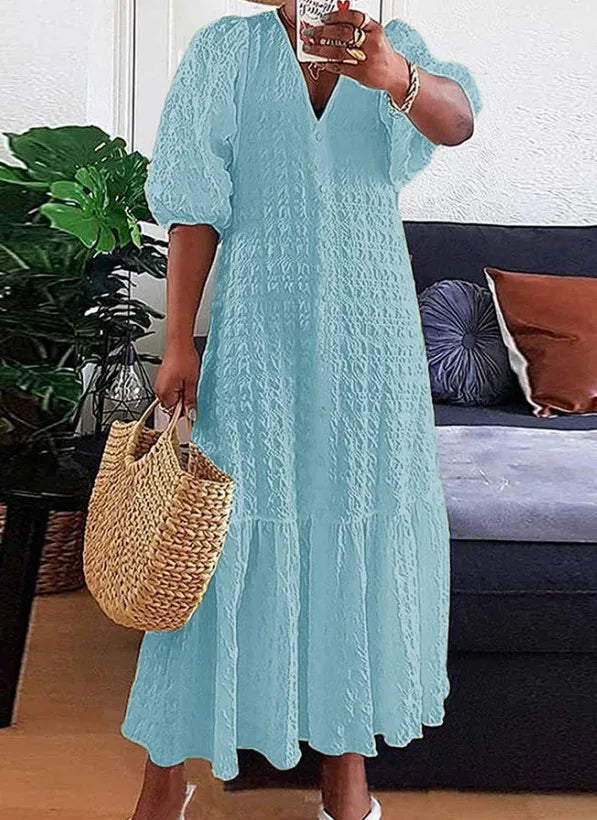 Vestido Longo Plissado Zenobia - Loja Luniva