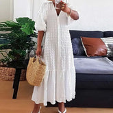Vestido Longo Plissado Zenobia - Loja Luniva