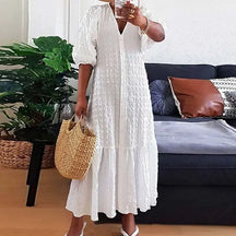 Vestido Longo Plissado Zenobia - Loja Luniva
