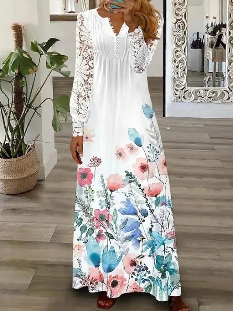 Vestido de Manga Comprida Elenice - Loja Luniva