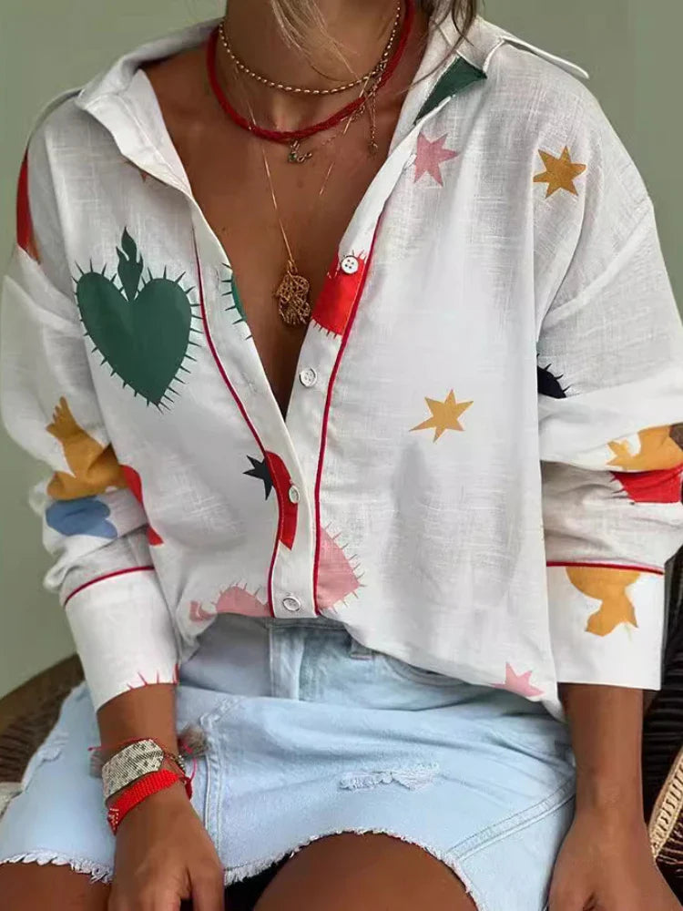 Camisa Feminina com Estampa Portia - Loja Luniva