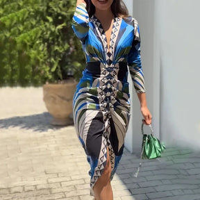 Vestido Longo Estampado Adelina - Loja Luniva