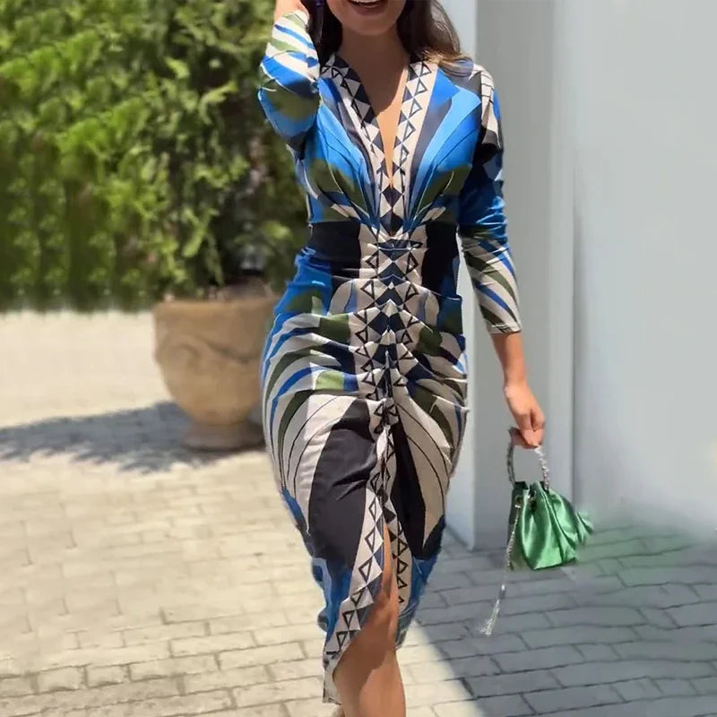 Vestido Longo Estampado Adelina - Loja Luniva