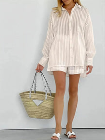 Conjunto Feminino Listrado Nicolette - Loja Luniva