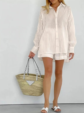 Conjunto Feminino Listrado Nicolette - Loja Luniva