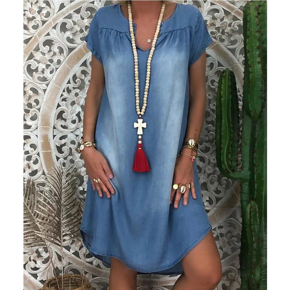 Vestido Curto Jeans Leonora - Loja Luniva