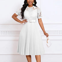 Vestido com Retalhos em Renda Bellamore - Loja Luniva