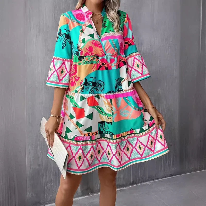 Vestido Estampado Diamantina - Loja Luniva