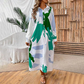 Vestido Longo Estampado Madalena - Loja Luniva