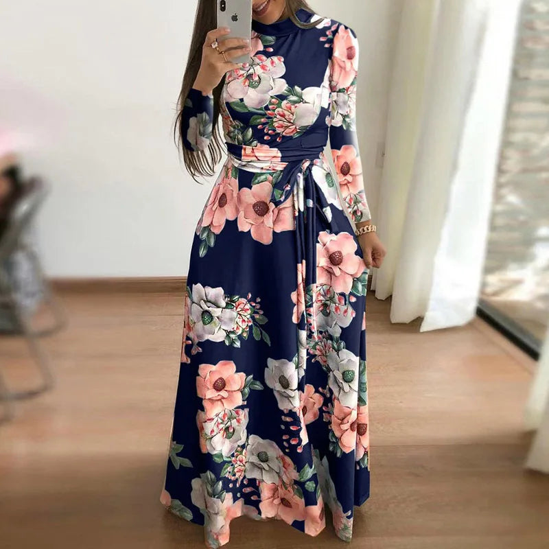 Vestido de Manga Longa Floral - Loja Luniva