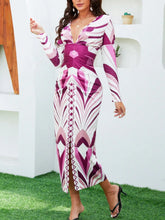 Vestido Estampado com Manga Longa - Loja Luniva