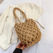 Bolsa De Praia Fios de Macramê Trançada - Loja Luniva