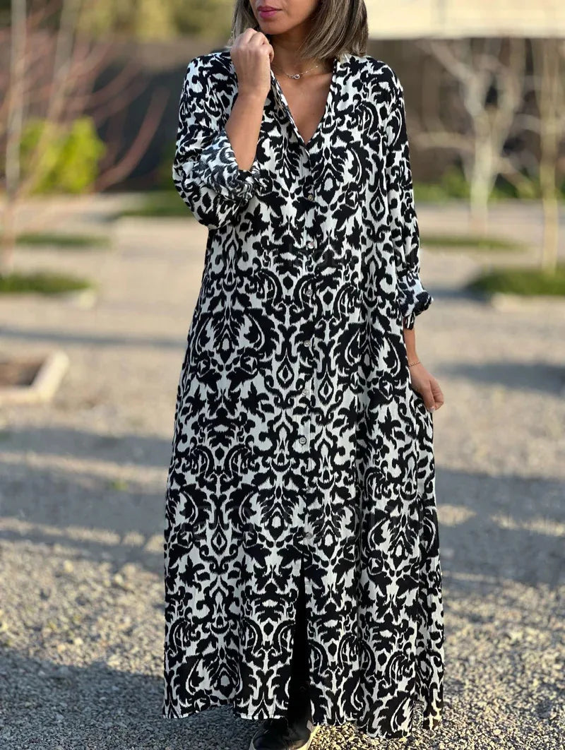 Vestido Longo Estampado Josilenne - Loja Luniva