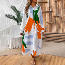 Vestido Longo Estampado Madalena - Loja Luniva