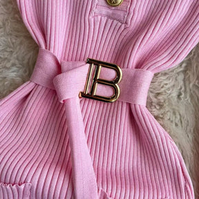 Vestido Longo de Malha com Botões Roselina - Loja Luniva