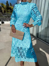 Vestido de Renda Francesa com Gola Alta - Loja Luniva