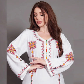 Vestido Longo Bordado Orlena - Loja Luniva