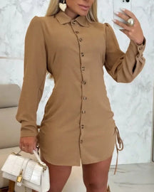 Vestido com Botões Dominique - Loja Luniva