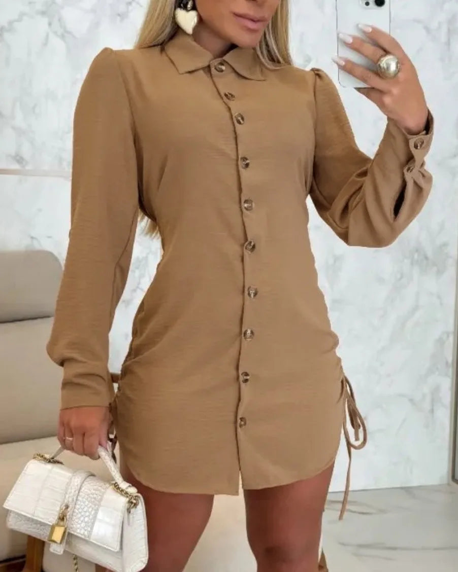 Vestido com Botões Dominique - Loja Luniva