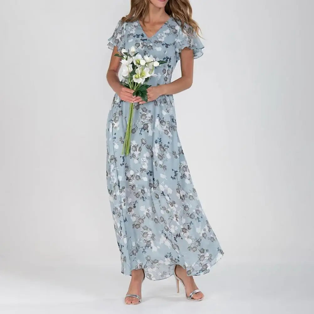 Vestido Longo com Estampa Floral Deise - Loja Luniva