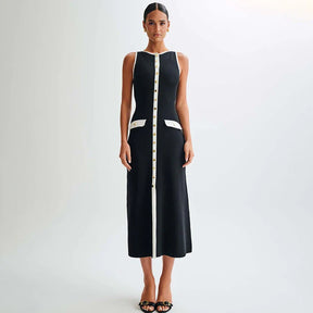 Vestido Longo com Botões Francine - Loja Luniva