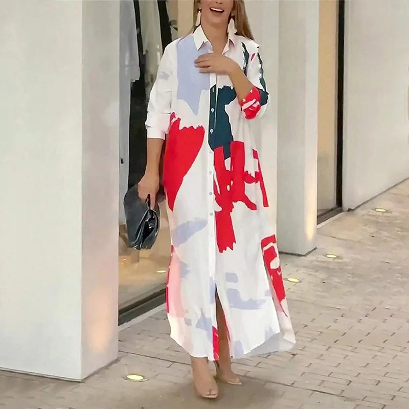 Vestido Longo Estampado Madalena - Loja Luniva