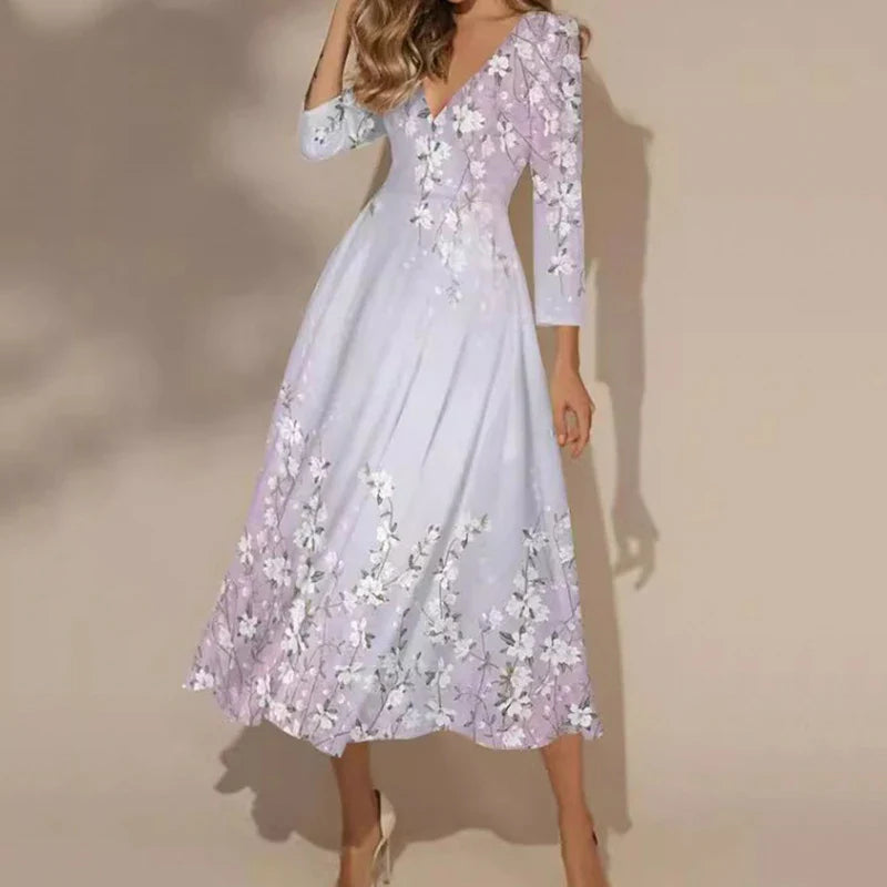 Vestido com Estampa Floral Brielle - Loja Luniva