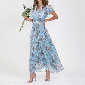 Vestido Longo com Estampa Floral Deise - Loja Luniva