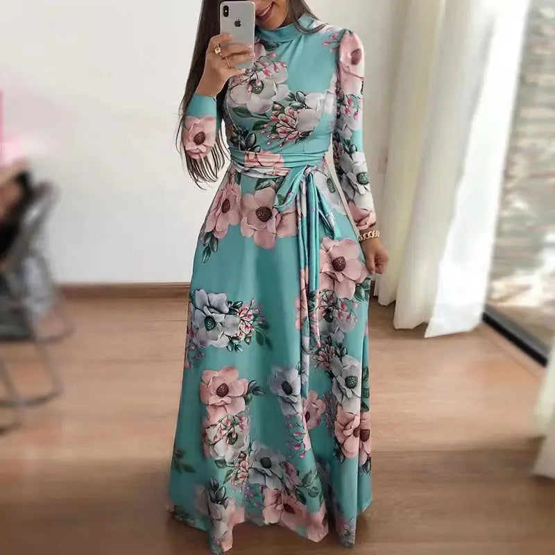 Vestido de Manga Longa Floral - Loja Luniva
