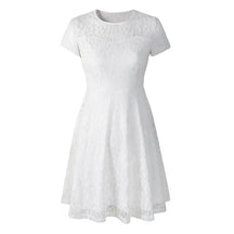 Vestido Curto Bordado com Flores de Renda - Loja Luniva
