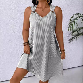 Vestido Listrado Casual - Loja Luniva