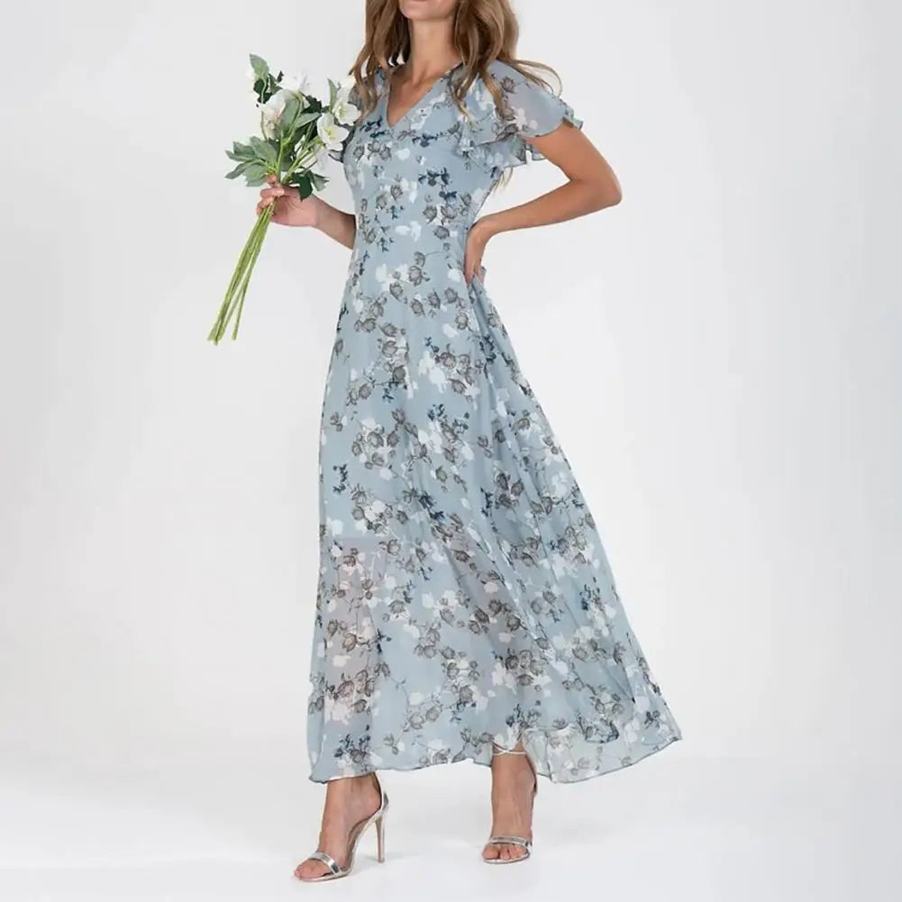 Vestido Longo com Estampa Floral Deise - Loja Luniva