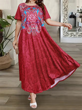 Vestido com Gola Redonda Estampado Josette - Loja Luniva